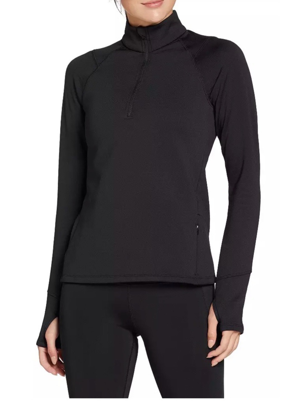 DSG Run Grid 1/4 Zip ~ Size Small ~ Pure Black